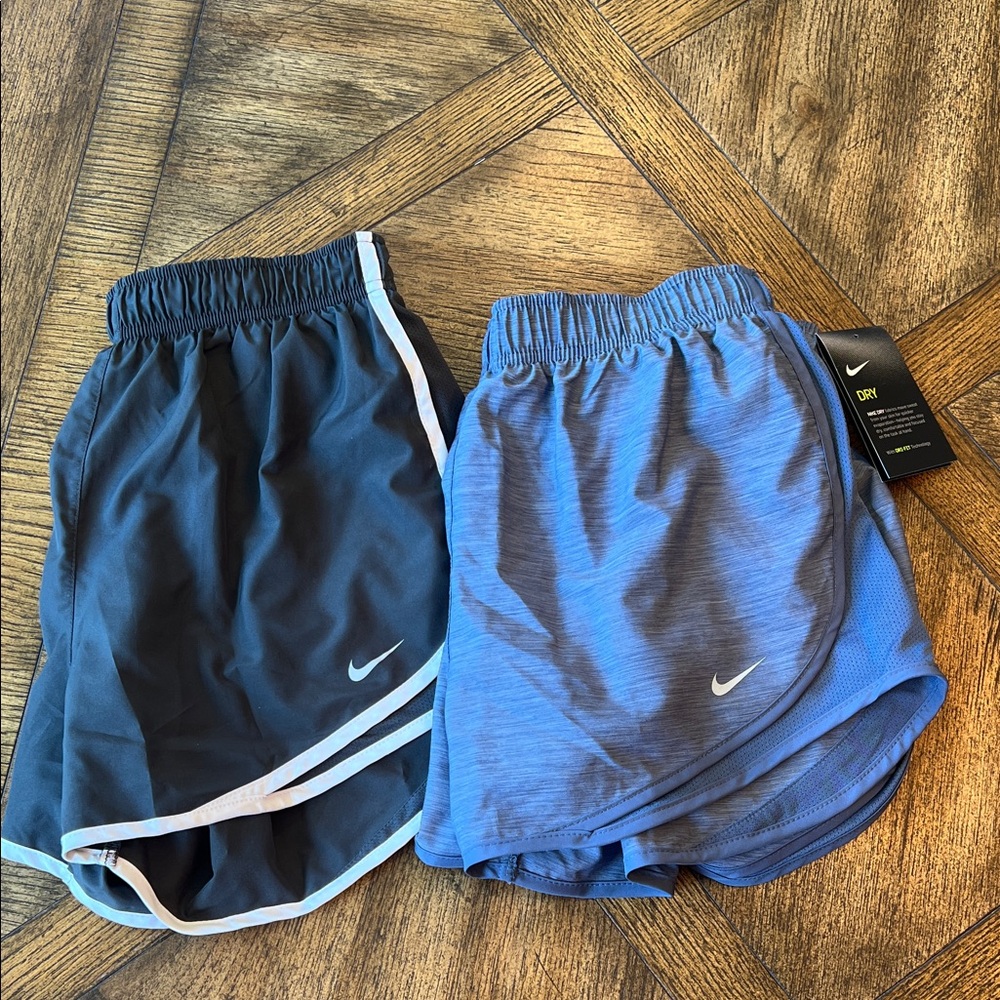 Nike Women's Dual Pack Athletic Shorts - Black and Blue